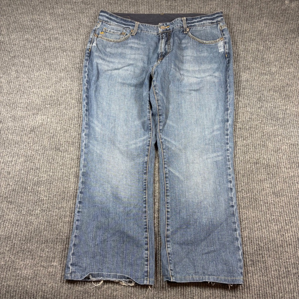 Seven7 Jeans Men's 38 Premium Blue Denim Straight Leg Faded‎ Distressed Hem